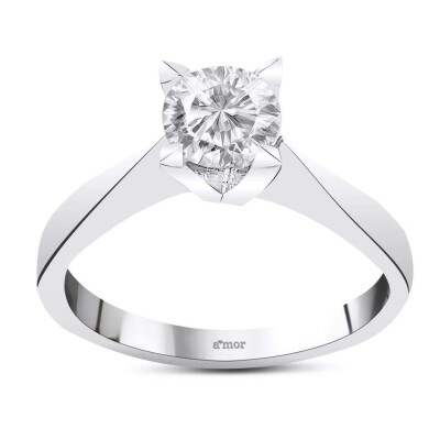 0.50 Karat Pırlanta Tektaş Yüzük -IDL Sertifikalı - Amor Pırlanta