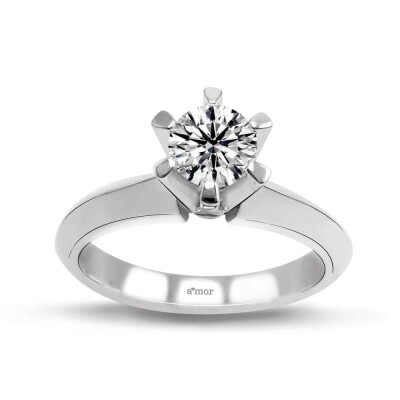 0.60 Karat Pırlanta Tektaş Yüzük -IDL Sertifikalı - Amor Pırlanta
