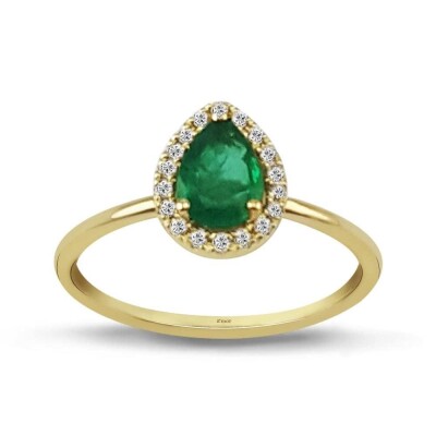 0.62 Karat Pırlanta Zümrüt Yüzük - IDL Sertifikalı - Amor Pırlanta