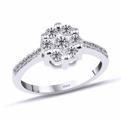 0.65 Karat Pırlanta Coronet Yüzük - IDL Sertifikalı - Amor Pırlanta