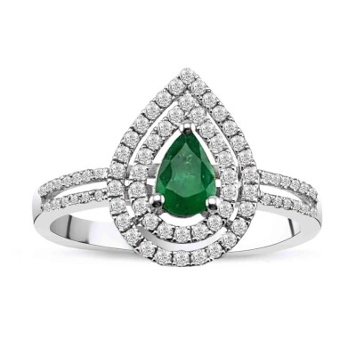 0.65 Karat Pırlanta Zümrüt Yüzük - IDL Sertifikalı - Amor Pırlanta