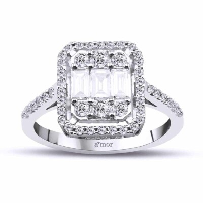 0.67 Karat Pırlanta Baget Yüzük - IDL Sertifikalı - Amor Pırlanta