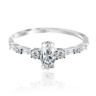 0.69 Karat Pırlanta Baget Vintage Yüzük - IDL Sertifikalı - Amor Pırlanta