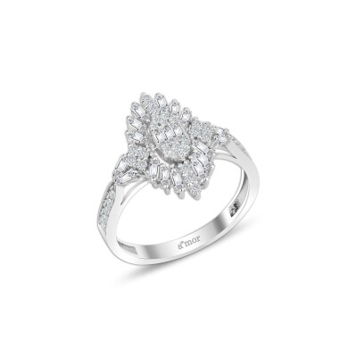 0.69 Karat Pırlanta Baget Yüzük - IDL Sertifikalı - Amor Pırlanta