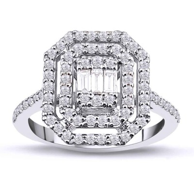 0.69 Karat Pırlanta Baget Yüzük - IDL Sertifikalı - Amor Pırlanta