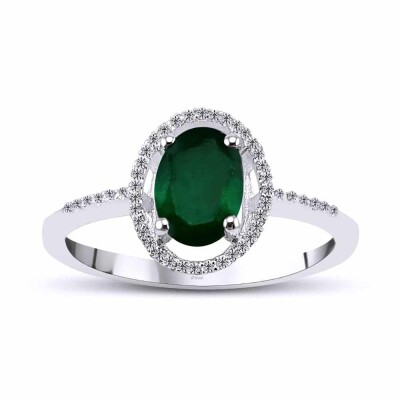 0.75 Karat Pırlanta Zümrüt Yüzük - IDL Sertifikalı - Amor Pırlanta