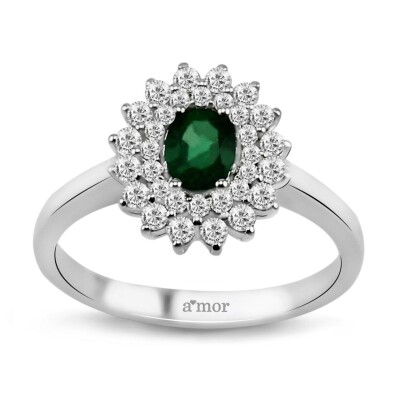 0.77 Karat Pırlanta Zümrüt Yüzük - IDL Sertifikalı - Amor Pırlanta