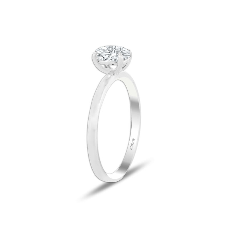 0.80 Karat Pırlanta Tektaş Oval Yüzük - GIA Sertifikalı - 2