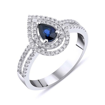 0.82 Karat Pırlanta Safir Yüzük - IDL Sertifikalı - Amor Pırlanta