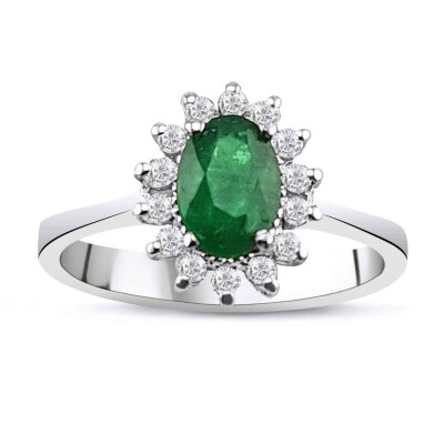 0.90 Karat Pırlanta Zümrüt Yüzük - IDL Sertifikalı - Amor Pırlanta