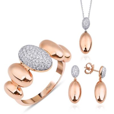 1.00 Karat Fantezi Pırlanta Set - IDL Sertifikalı - Amor Pırlanta