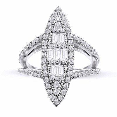 1.02 Karat Pırlanta Baget Yüzük - IDL Sertifikalı - Amor Pırlanta