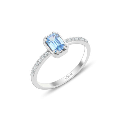 1.03 Karat Aquamarine Pırlanta Fantezi Yüzük - IDL Sertifikalı - Amor Pırlanta