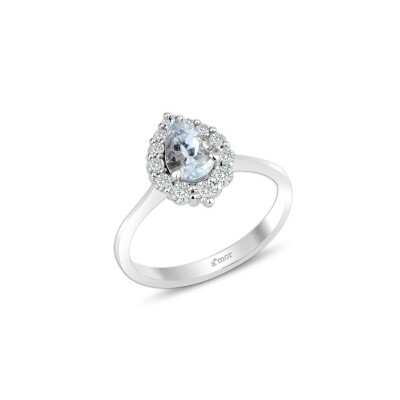 1.08 Karat Blue Topaz Pırlanta Fantezi Yüzük - IDL Sertifikalı - Amor Pırlanta
