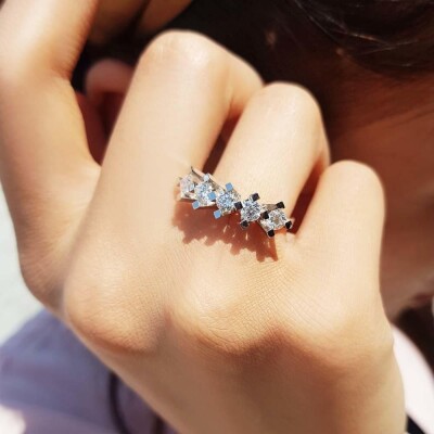 1.10 Karat Pırlanta Beştaş Yüzük - IDL Sertifikalı - 3
