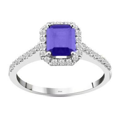 1.23 Karat Pırlanta Safir Yüzük - IDL Sertifikalı - Amor Pırlanta