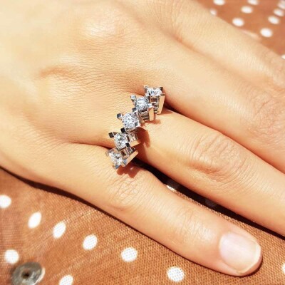 1.25 Karat Pırlanta Beştaş Yüzük - IDL Sertifikalı - 4