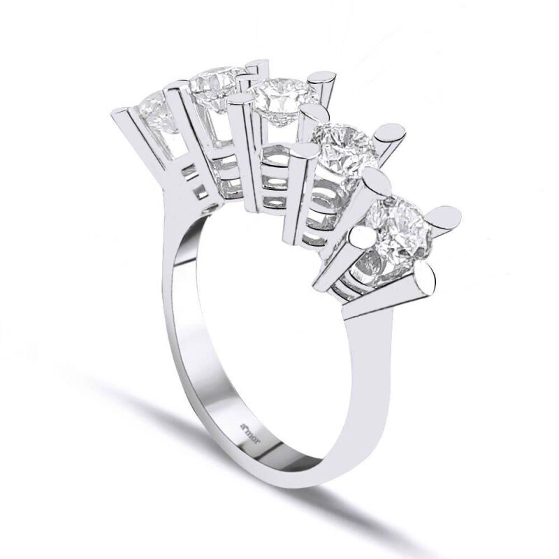1.25 Karat Pırlanta Beştaş Yüzük - IDL Sertifikalı - 2