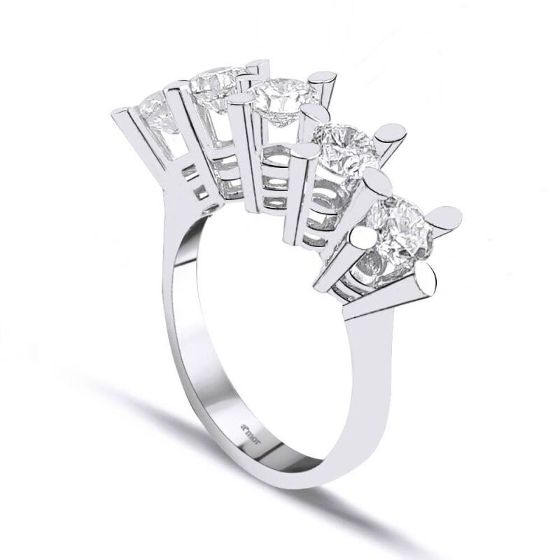 1.25 Karat Pırlanta Beştaş Yüzük - IDL Sertifikalı - 2