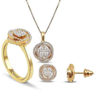 1.28 Karat Pırlanta Olimpiyat Fantezi Set - IDL Sertifikalı - Amor Pırlanta