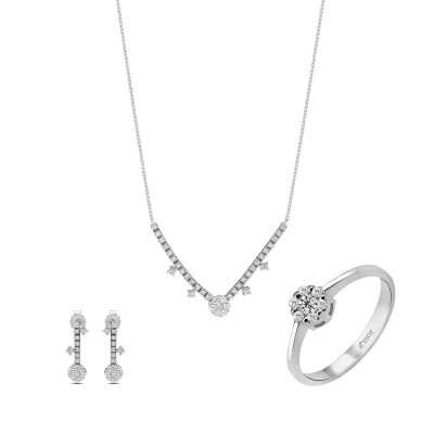 1.30 Karat Fantezi Pırlanta Set - IDL Sertifikalı - Amor Pırlanta