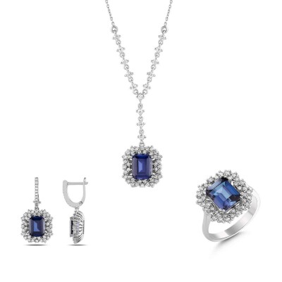 13.53 Karat Safir Pırlanta Set - IDL Sertifikalı - Amor Pırlanta