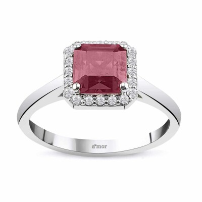 1.60 Karat Rhodolite Pırlanta Fantezi Yüzük - IDL Sertifikalı - Amor Pırlanta