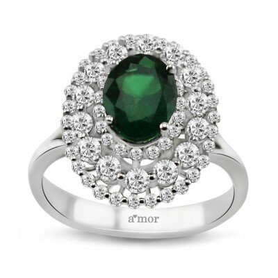 1.70 Karat Pırlanta Zümrüt Yüzük - IDL Sertifikalı - Amor Pırlanta