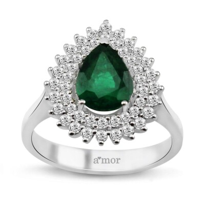2.00 Karat Pırlanta Zümrüt Yüzük - IDL Sertifikalı - Amor Pırlanta