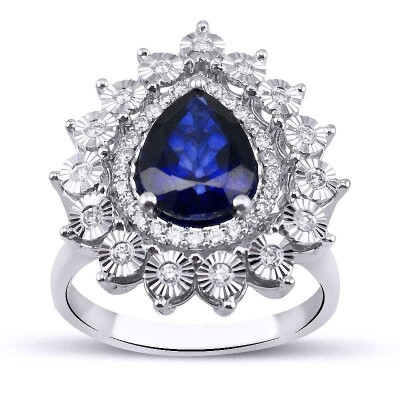 2.33 Karat Pırlanta Safir Yüzük - IDL Sertifikalı - Amor Pırlanta