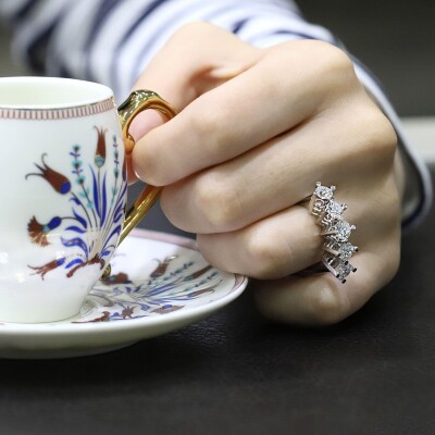 2.60 Karat Pırlanta Beştaş Yüzük - IDL Sertifikalı - 4