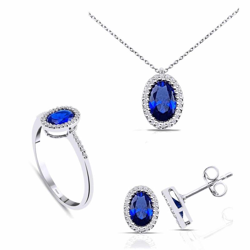3.06 Karat Safir Pırlanta Set - IDL Sertifikalı - 1