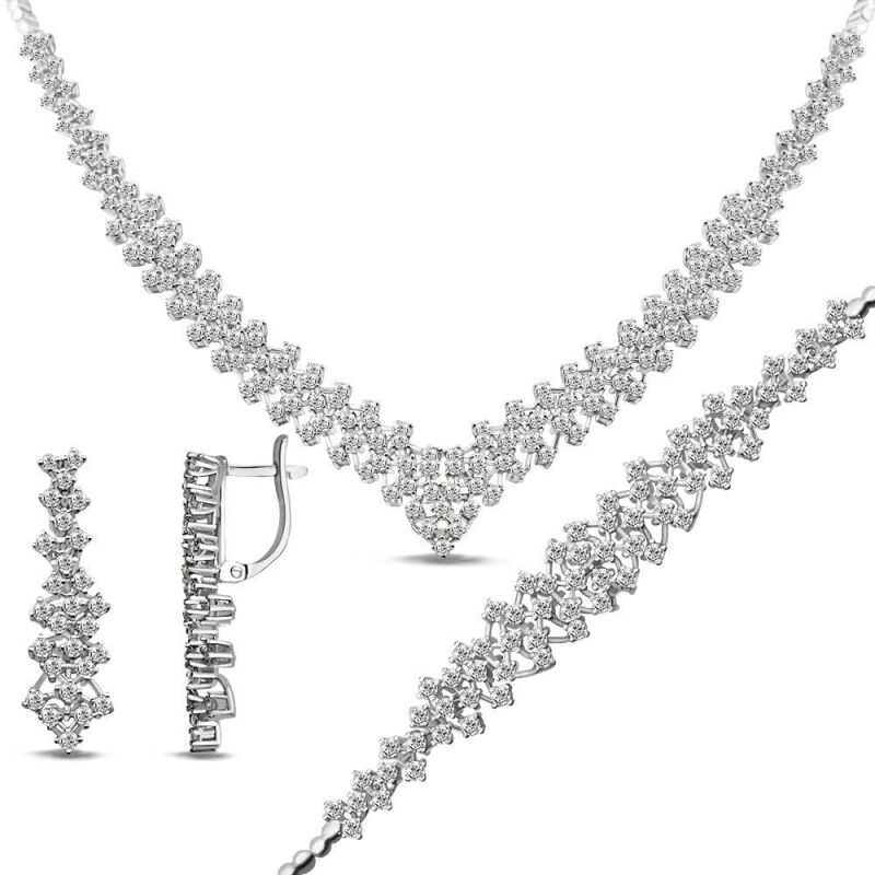 5.55 Karat Pırlanta Gerdanlık Fantezi Set - IDL Sertifikalı - 1