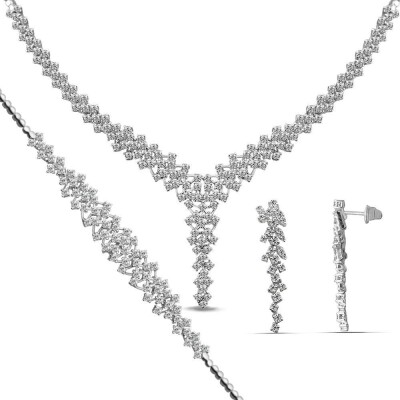 5.82 Karat Pırlanta Gerdanlık Fantezi Set - IDL Sertifikalı - Amor Pırlanta