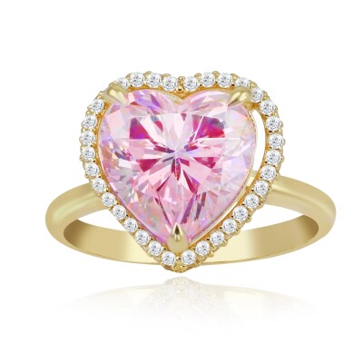 6.34 Karat Pink Safir Pırlanta Fantezi Yüzük - IDL Sertifikalı - Amor Pırlanta